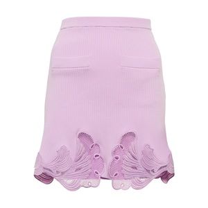 SELF-PORTRAIT Lace-trimmed miniskirt size medium